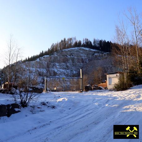 Granit-Steinbruch Blauenthal bei Eibenstock im Erzgebirge, Sachsen - 8. Februar 2023 (2) Eibenstocker-Granit.JPG